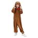 Asashitenel Kids Long Sleeve Bowtie Jumpsuit Gingerbread Costume for Christmas