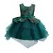 HBYJLZYG Sleeveless Lace Puffy Dress Ball Gown Toddler Kids Baby Floral Embroidered Lace Ball Gown Clothes Princess Dresses For Girls 0-6 Yeras Baby Shower Gift