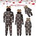 Baqcunre Family Christmas Pajamas Matching Sets Men Dad Merry Christmas Sets Dark Grey Prints Hooded Zipper Jumpsuit Family Outfit Lounge Set Pajamas For Men Christmas Pajamas Dark Gray M