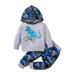 TAIAOJING Baby Girl Boy Christmas Outfit Toddler Kids Dinosaur Letters Prints Long Sleeves Tops Sweatershirt Pants 2Pcs Set Outfits 3-4 Years