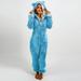 jsaierl Fleece Pajamas for Women Christmas One Piece Fleece Hoodies Jumpsuit Pajamas for Womens Plus Size Winter Warm Sherpa Romper Sleepwear Zip-Up Loungewear