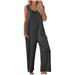 AWdenio Women s Jumpsuits Rompers & Overalls Deals Women Strap Jumpsuit Summer New Style Solid Color Pocket Casual Jumpsuit Female