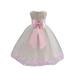 Ekidsbridal Ivory Tulle Rose Petals Junior Flower Girl Dress Pageant Mini Bridal Gown Christening Formal Evening Wedding 302T 8