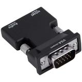 HDMI Female to VGA Male Converter - 1080P HDMI to VGA Adapter with 3.5mm Stereo Audio