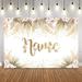 Customize Name Backdrop Pampas Grass Background for Baby Shower Floral Photo Booth Personalize DIY Baby Shower Decoration Banner