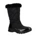 Refurbished Easy Street Womens Cuddle Waterproof Flat Heel Winter Boots BLACK PATENT 5 1/2 MEDIUM