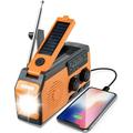 Weather Radio Emergency Solar Crank Radio with Flashlight and Reading Lamp AM/FM/NOAA Radio