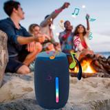 Leodye Outdoor Portable Bluetooth Speaker with LED Light Long Standby Life Wireless Speaker HiFi Stereo Sound Speaker Water Proof Speaker with Deep Bass