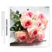 Sueyeuwdi Clearance Gifts for Mom Room Decor Artificial Rose Flowers Simulation Rose Wedding Bouquetss Fake Floral Rose Flower Silk Flower Hand Tied Bouquet Pink Fake Flowers Pink 51*2*2cm