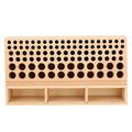 Professional Leather Working Tool 98 Holes Storage Rack Leather Craft Tool Holder Box Hand Work Holder Stand Organizer for Making Punch Tools Organizer Storage[burlywood]