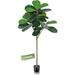 Artificial Fiddle Leaf Fig Tree - 5ft Tall Fake Fig Silk Tree in Pot - Artificial Tree for Home Office Living Room Bathroom Corner Decor Indoor