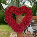 Mothers Day Wreath Wreath Wreath Love Heart Wreath Plaid Wreath Bow Heart Wreath Check Wreath Home Decor