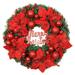 ionze Home Decor 16 Inches Christmas Wreath Merry Christmas Front Door Ornament Wall Artificial Pines Garland for Xmas Party Decoration Home Accessories ï¼ˆRedï¼‰