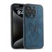 Butterfly Embossed Premium PU Leather Case for iPhone 12 Pro Max Vintage Bumper Frame Shockproof Drop Protection Slim Back Case Cover with Lens Protector for iPhone 12 Pro Max Blue