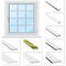Barreaux de verre pvc blanc 1-2m - Lèvre souple grise et noire - hj: G20 - 20x13mm / biseau de 8
