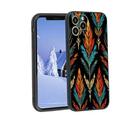 Feather-Arrow-pattern-colorful-53 phone case for iPhone 12 Pro Max for Women Men Gifts Soft silicone Style Shockproof - Feather-Arrow-pattern-colorful-53 Case for iPhone 12 Pro Max