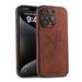 Butterfly Embossed Premium PU Leather Case for iPhone 12 Pro Max Vintage Bumper Frame Shockproof Drop Protection Slim Back Case Cover with Lens Protector for iPhone 12 Pro Max Brown
