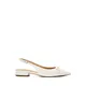 Dune London Womens Wide Fit Buckle Flat Slingback Shoes - 7 - White, White,Black