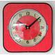 Red Wall Clock - NEW 21cm Handmade Formica Clock Shabby Chic Mid Century Vintage French Gift Off The Wall Clocks