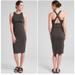 Athleta Dresses | Athleta Deep Breath Bralette Cross Back Midi Dress Olive Gray Size Small | Color: Gray/Green | Size: S