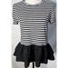 Kate Spade Tops | Kate Spade Broome Street Shirt Top Striped Black White Ruffle Short Sleeve | Color: Black/White | Size: S