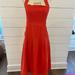 Anthropologie Dresses | Anthropologie Maeve Seersucker Sundress Dress Orange Size 6 | Color: Orange | Size: 6