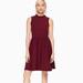 Kate Spade Dresses | Kate Spade Cherie Dress Burgundy Ruffle Trim Sleeveless Fit And Flare Mini 10 | Color: Red | Size: 10