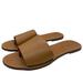Madewell Shoes | Madewell Sandals Boardwalk Post Slide Brown Leather Casual Neutral Sz 9.5 | Color: Brown/Tan | Size: 9.5