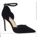 Jessica Simpson Shoes | Black Scalloped Suede Heels | Color: Black | Size: 5.5