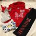 Disney Matching Sets | Disney Minnie Bundle Long Top, Pants Sweatshirt 5/6, 6x Capri Set, Tee, Shoes | Color: Black/White | Size: 5g