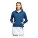 Adidas Tops | Adidas Essentials Slub Hoodie Outerwear Pullover Crew Navy Womens Medium Nwt | Color: Blue | Size: M