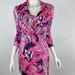 Lilly Pulitzer Dresses | Lilly Pulitzer Felizia Silk Dress A Jungle In Here Women Xxs Nwt $258 3/4 Sleeve | Color: Blue/Pink | Size: Xxs