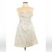 American Eagle Outfitters Dresses | American Eagle | Cream Metallic Strapless Sweetheart Neckline Dress Size 10 | Color: Cream/Silver | Size: 10