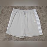 Adidas Shorts | Adidas 3 Stripes 10" Fleece Shorts Beige Hl2283 Men's | Color: Cream | Size: Various