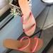J. Crew Shoes | J Crew Two Banded Flat Sandals, Coral Orange, Leather Soles, Size 7 | Color: Orange | Size: 7