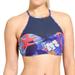 Athleta Swim | Athleta Brand Lucia Floral Purple High Neck Bikini Women's Size Small | Color: Orange/Purple | Size: S