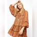 Free People Dresses | Free People Women's Floral Shimmer Boho Mini Babydoll Dress Xs | Color: Gold/Red | Size: Xs