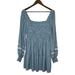 American Eagle Outfitters Dresses | American Eagle Nwt Women's Smocked Long Sleeve Mini Dress Size Medium | Color: Blue | Size: M