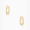 Kate Spade Jewelry | Kate Spade Full Circle Huggies Hoop Earrings Clear/Gold With Dustbag! | Color: Gold | Size: Os