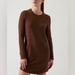 Athleta Dresses | Athleta Balance Dress Chocolate Brown Soft Modal Athleisure Comfy Sz S | Color: Brown | Size: S