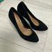 Jessica Simpson Shoes | Jessica Simpson Black Velvet Heels Size 6b | Color: Black | Size: 6