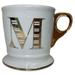 Anthropologie Dining | Anthropologie Gold M Monogram Mug Initial Letter Coffee Tea Cup Shave Cup | Color: White | Size: Os