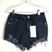 Zara Shorts | Black Zara Jean Cropped Distressed Shorts | Color: Black | Size: 4