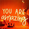 Urban Outfitters Wall Decor | "You Are Amazing" Bright Orange Neon Led Wall Sign Vivid Room Decor | Color: Orange | Size: Os