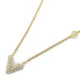 Louis Vuitton Jewelry | Louis Vuitton Collier Essential V Perle Necklace Gold Gold Plated Gold | Color: Gold | Size: Os