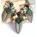 J. Crew Jewelry | J. Crew Chunky Lucite Crystal Necklace Art Deco Antique Gold Tone Rhinestone | Color: Gold/Green | Size: Os