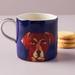 Anthropologie Dining | Anthropologie Carole Atkins Duke Furry Friends Mug | Color: Blue | Size: Os