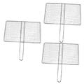 Milisten 3pcs Barbecue Grill Rack Grill Basket Fish Grill Rack Bbq Grill Accessories for Outdoor Grill Vegetable Grill Rack Top Grilling Accessories Grill Mesh Rack Clip-on Fish Stand Steak