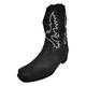 Shoes Ultra 20 Mens Large Embroidered Cowboy Boots for Men Roman Boots Square Toe Shoes Men Business, black, 11 UK