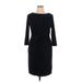 Adrianna Papell Casual Dress - Midi: Black Solid Dresses - Women's Size 14